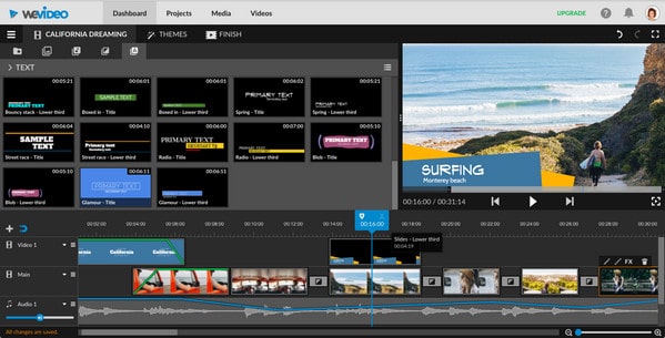 WeVideo is one of the best free video editing software for beginners