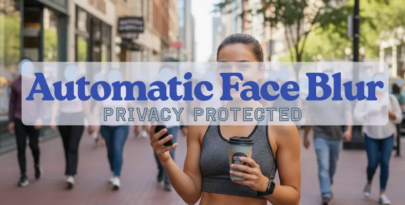 blur background faces in promo videos