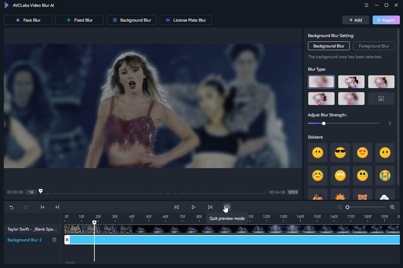 preview blur video background