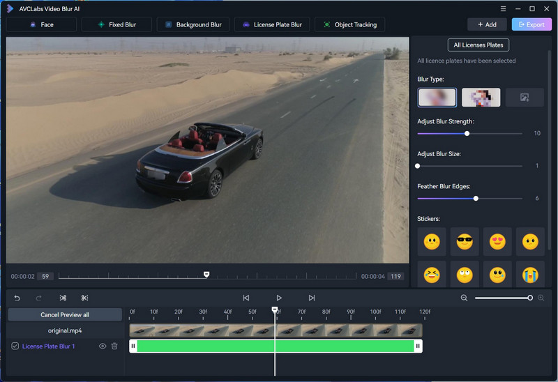 blur license plates with avclabs video blur ai
