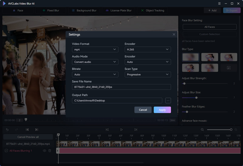 how to blur moving faces in dynamic scenes