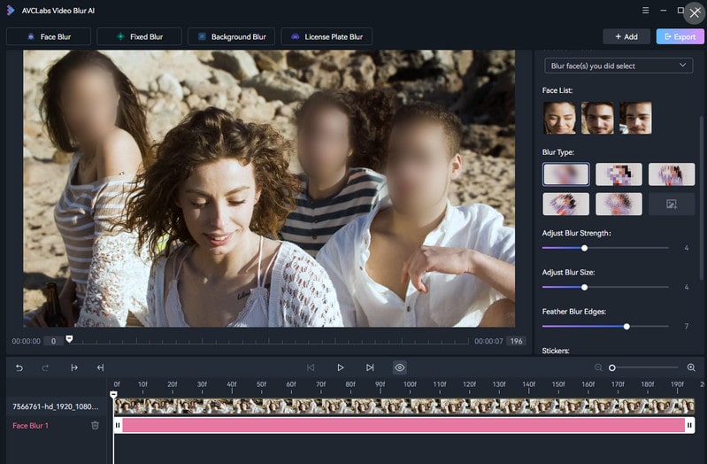 Best Mosaic Face Software -- AVCLabs Video Blur AI