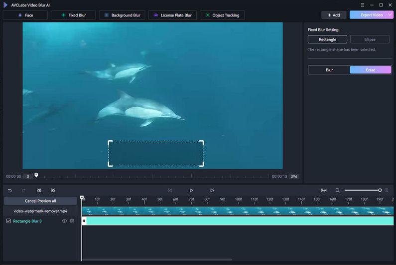 remove watermark using avclabs video blur ai